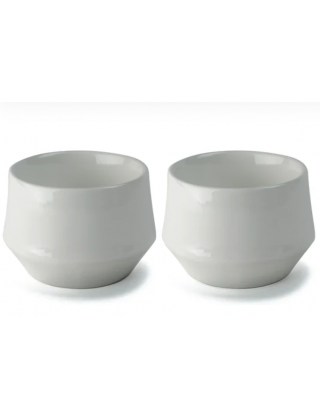 Kruve - Imagine Latte 250ml Double Walled Porcelain White - Set of 2