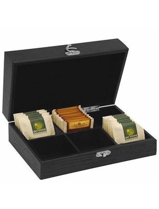 Tea Box - 6 compartments - Black