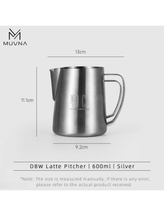 MUVNA - DBW Dubble Handle - Latte Pitcher - Polished Steel 600ml