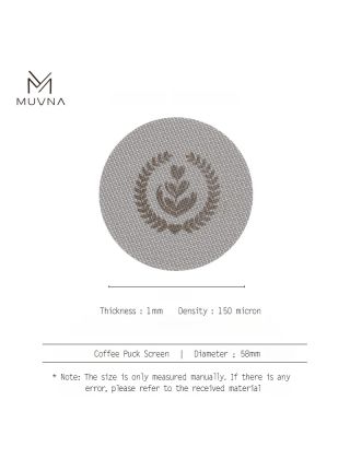 MUVNA - Puck screen 1mm Stainless steel 58mm