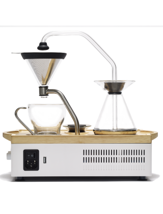 Joy Resolve - Bariseur White Rubber Wood Coffee & Tea Brewer + Alarm
